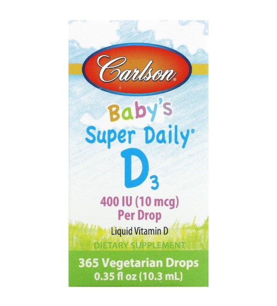 Carlson Labs Witamina D3 400 IU dla dzieci i niemowląt - 10,3 ml (365 kropli)