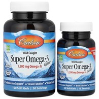 Carlson Labs Super Omega-3 Gems 1200 mg - 100 + 30 kapsułek