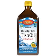 Carlson Labs Olej rybi norweski, 1600 mg Omega-3, cytrynowy - 500 ml