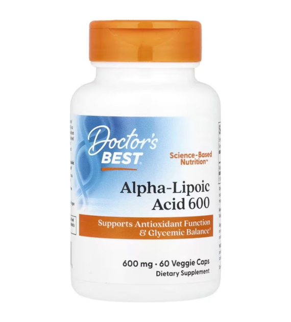 Doctor's Best Kwas Alfa liponowy 600 mg - 60 kapsułek