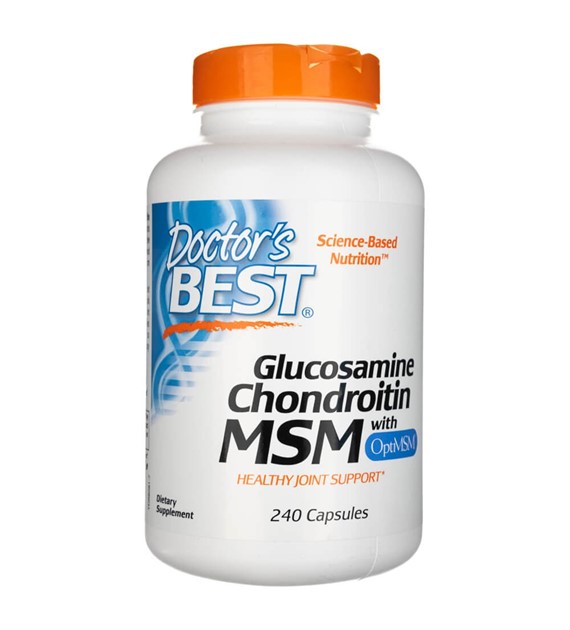 Doctor's Best Glucosamin-Chondroitin-MSM mit OptiMSM - 240 pflanzliche Kapseln