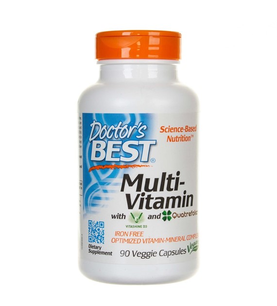 Doctor's Best Multivitamin mit Vitashine D3 und Quatrefolic - 90 pflanzliche Kapseln