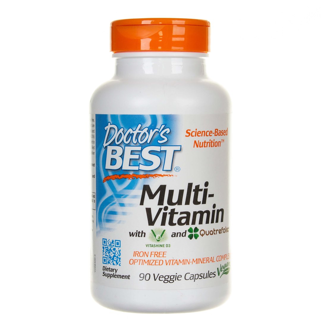 Doctor's Best Multivitamín s Vitashinem D3 a čtyřmocným listem - 90 veg. kapslí