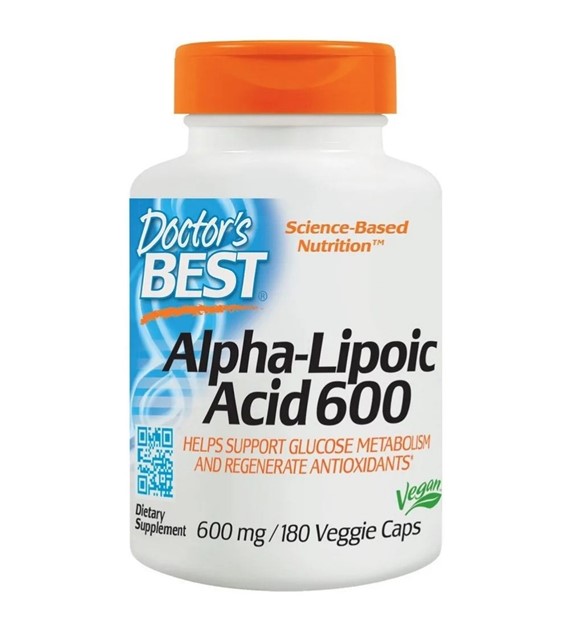 Doctor's Best Kwas Alfa liponowy 600 mg - 60 kapsułek