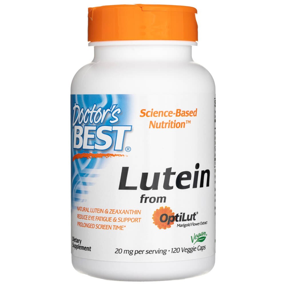 Doctor's Best Lutein von OptiLut - 120 pflanzliche Kapseln