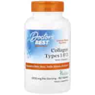 Doctor's Best Kolagen Typu 1 i 3 z Peptan i Witaminą C - 180 tabletek