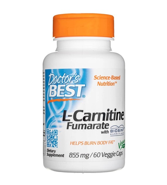 Doctor's Best L-Carnitin Fumarat mit Biosint Carnitinen 855 mg - 60 pflanzliche Kapseln