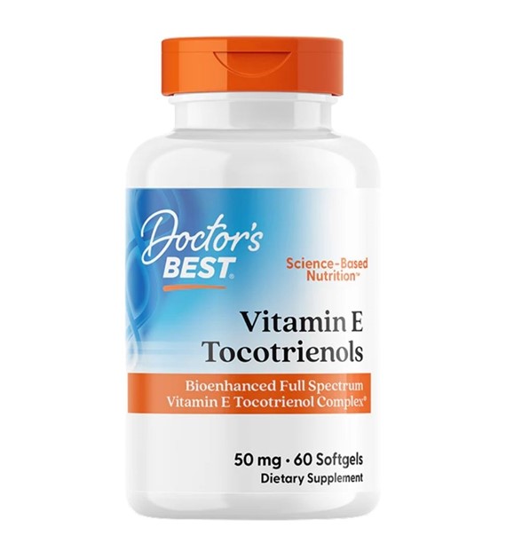 Doctor's Best Witamina E, Tokotrienole 50 mg - 60 kapsułek