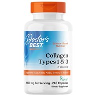 Doctor's Best Kolagen typu 1 i 3 + Witamina C - 240 kapsułek