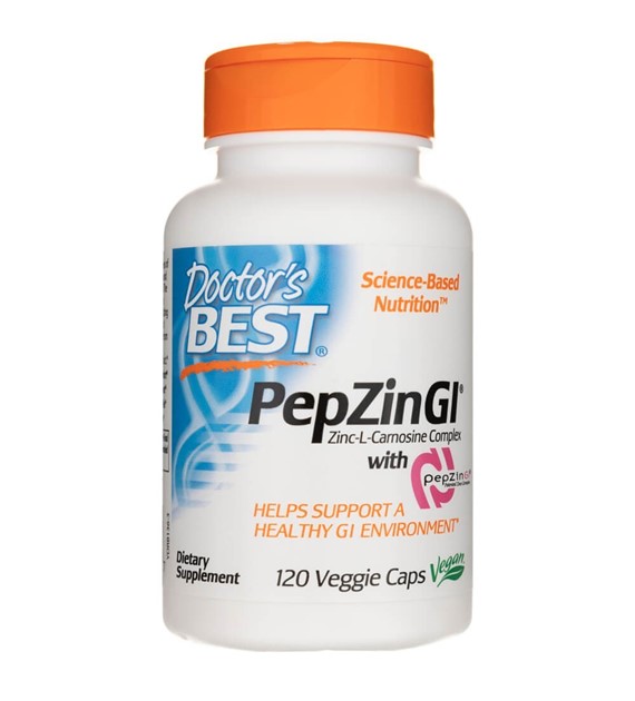 Doctor's Best Pepzin GL (Cynk i L-Karnozyna) - 120 kapsułek