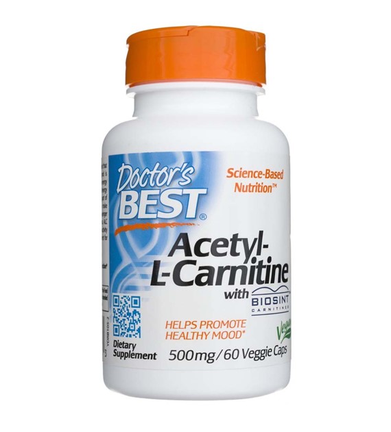 Doctor's Best Acetyl-L-karnitin s Biosint karnitiny 500 mg - 60 veg. kapslí