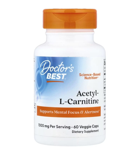 Doctor's Best Acetyl-L-Carnitine with Biosint Carnitines 500 mg - 60 Veg Capsules