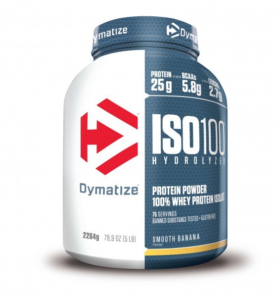 Dymatize ISO 100 Hydrolyzed Whey Protein Isolate, Smooth Banana - 2264 g