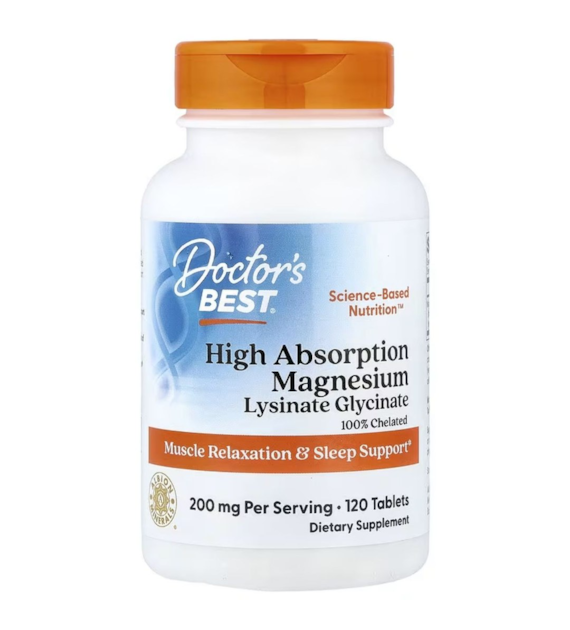 Doctor's Best Chelat Magnezu (Magnesium Chelated) - 120 tabletek