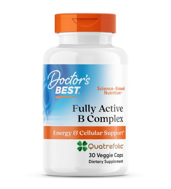 Doctor's Best Fully Active B Complex with Quatrefolic - 30 Veg Capsules