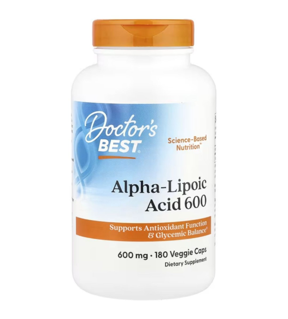 Doctor's Best Kwas Alfa liponowy 600 mg - 60 kapsułek