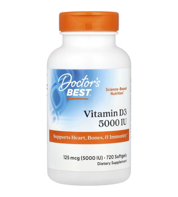Doctor's Best Witamina D3 5000 IU - 720 kapsułek
