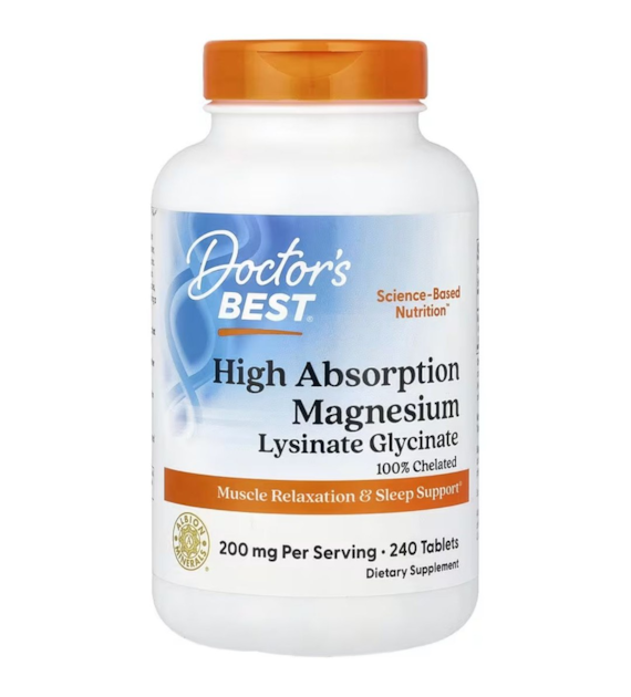 Doctor's Best High Absorption Magnesium 100 mg - 240 Tablets