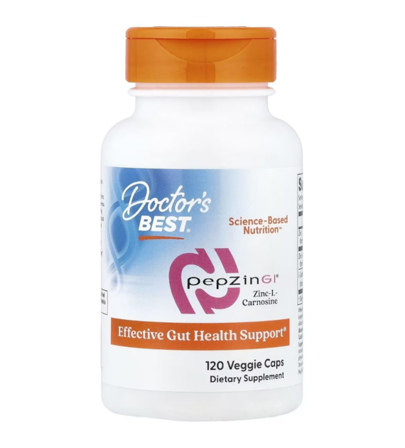 Doctor's Best Pepzin GL (Cynk i L-Karnozyna) - 120 kapsułek