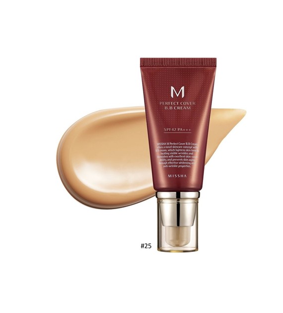 Missha M Perfect Cover B. B Cream SPF 42 PA+++ NO. 25 Warm Beige - 50 ml