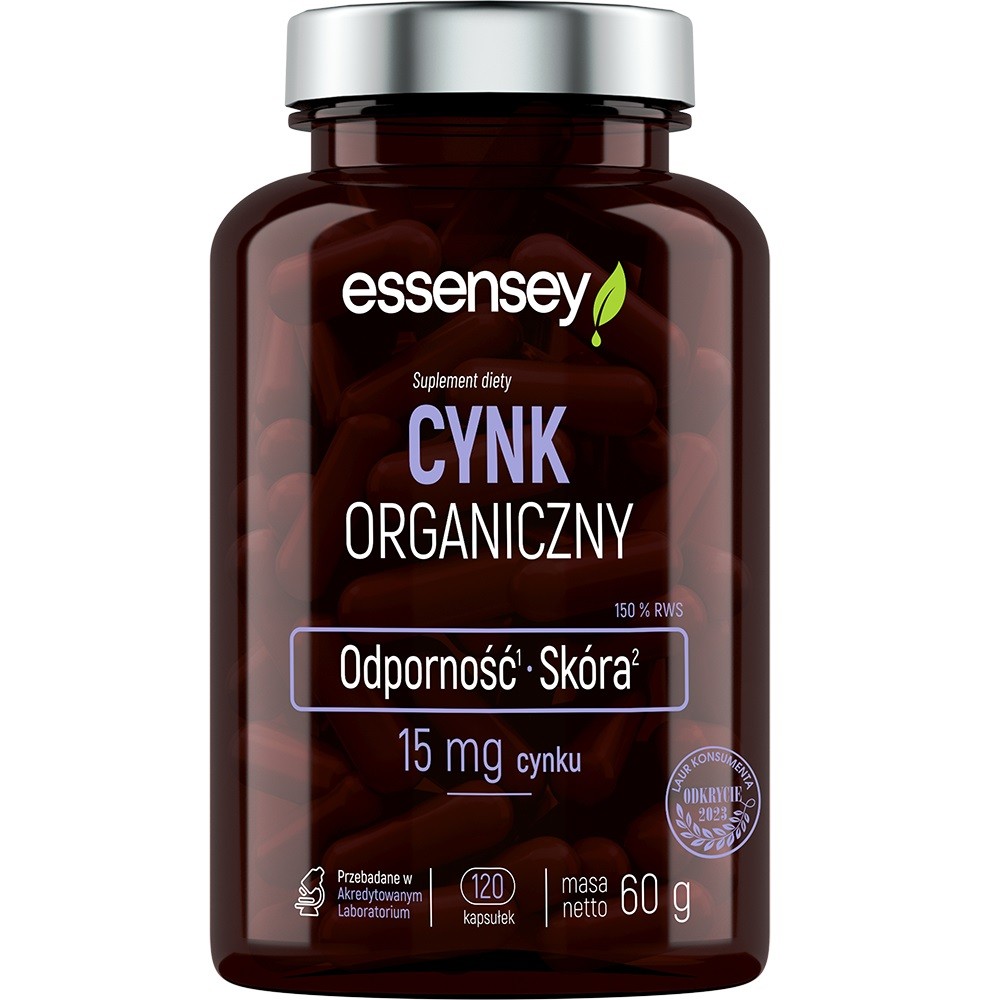 Essensey Cynk organiczny - 120 kapsułek