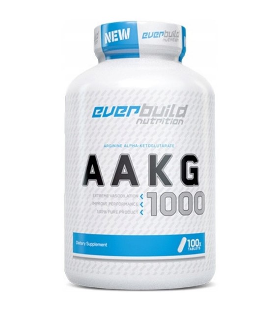 Everbuild Nutrition AAKG (Arginina Alfa-Ketoglutaran) 1000 mg - 100 tabletek
