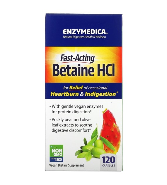 Enzymedica Betaina HCl - 120 kapsułek