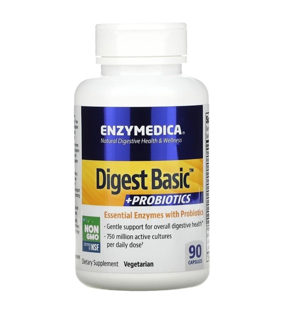 Enzymedica Digest Basic + Probiotics (Enzymy trawienne z probiotykiem) - 90 kapsułek