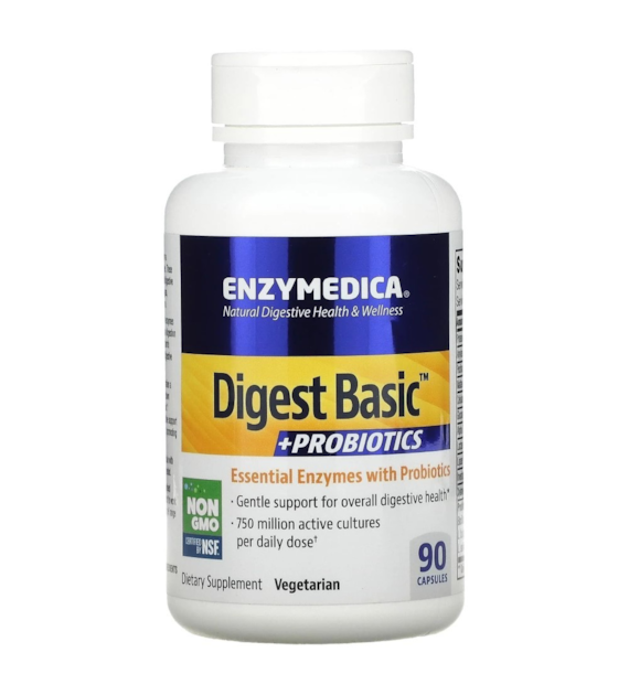 Enzymedica Digest Basic + Probiotics (Enzymy trawienne z probiotykiem) - 90 kapsułek