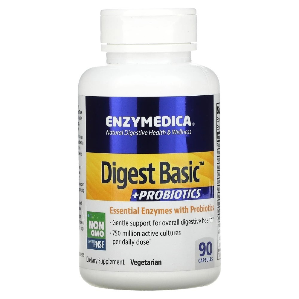 Enzymedica Digest Basic + Probiotics (Enzymy trawienne z probiotykiem) - 90 kapsułek