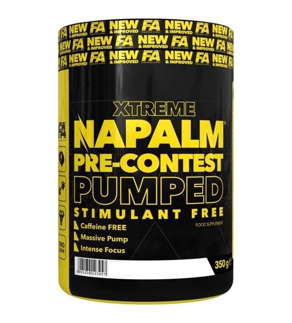 Fitness Authority Napalm Pre-contest Pumped Stimulant Free, przedtreningówka arbuzowa - 350 g