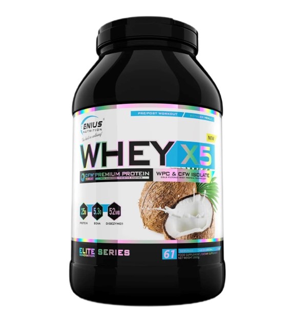 Genius Nutrition Whey-X5 o smaku kokosowym - 900 g