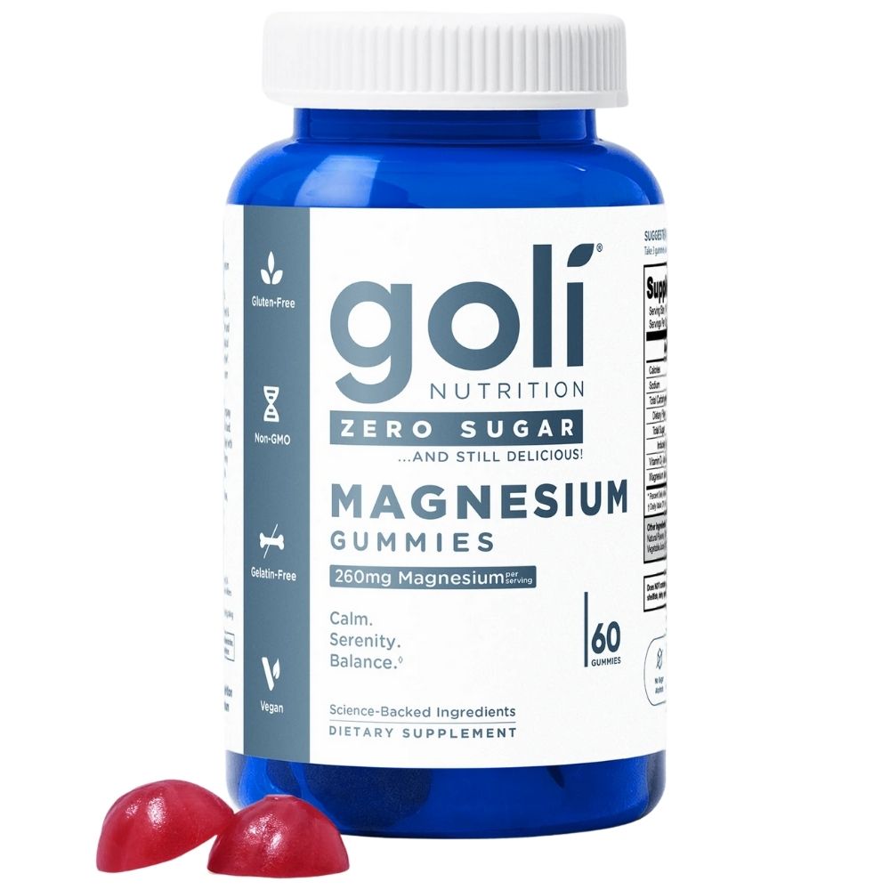 Goli Nutrition Magnez, żelki bez cukru, jagoda - 60 sztuk