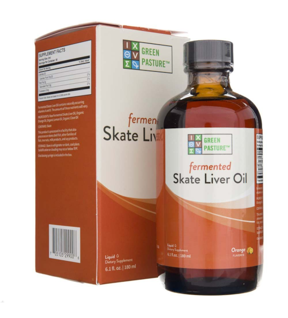 Green Pasture Fermented Skate Liver Oil, Orange - 180 ml