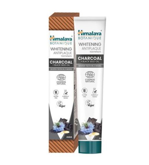 Himalaya Wybielająca pasta  z węglem aktywnym i czarnuszką - 75ml