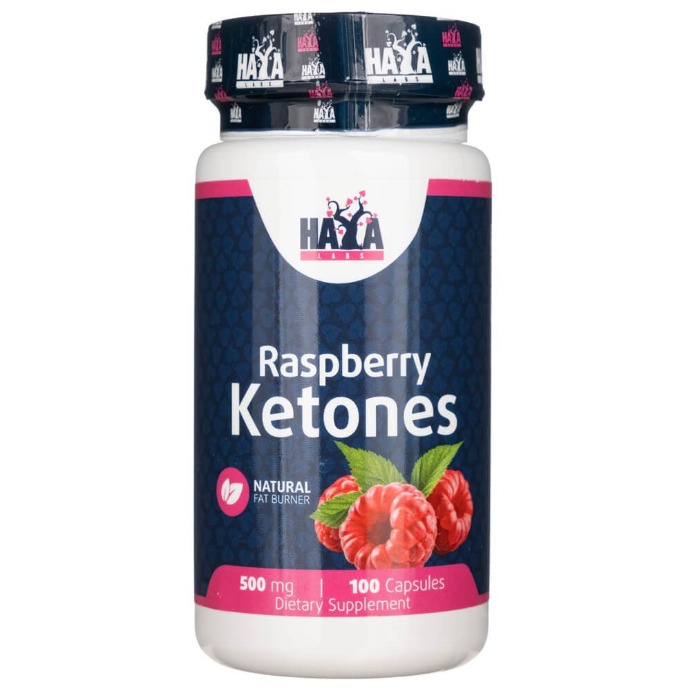 Haya Labs Ketony Malinowe 500 mg - 100 kapsułek