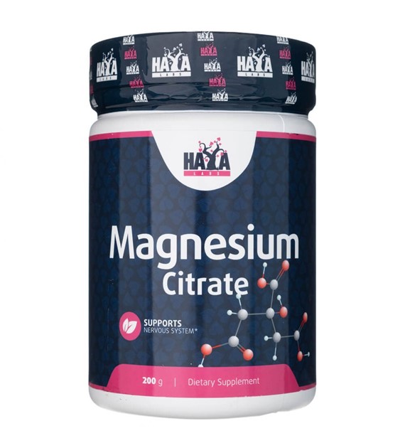 Haya Labs Citrát hořečnatý, prášek 400 mg - 200 g