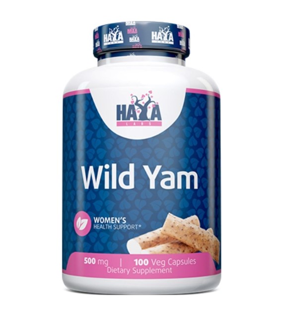 Haya Labs Wild Yam Root 500 mg, Korzeń pochrzynu - 100 kapsułek