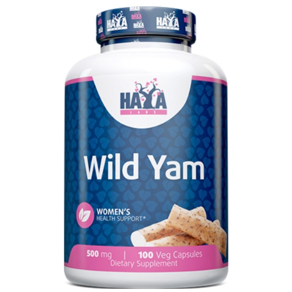 Haya Labs Wild Yam Root 500 mg, Korzeń pochrzynu - 100 kapsułek
