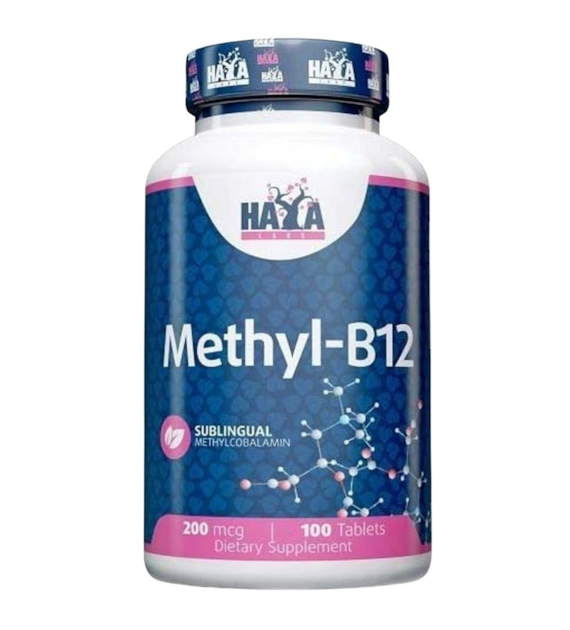Haya Labs Methyl-B12 Witamina B12 200 mcg, wiśnia - 100 tabletek