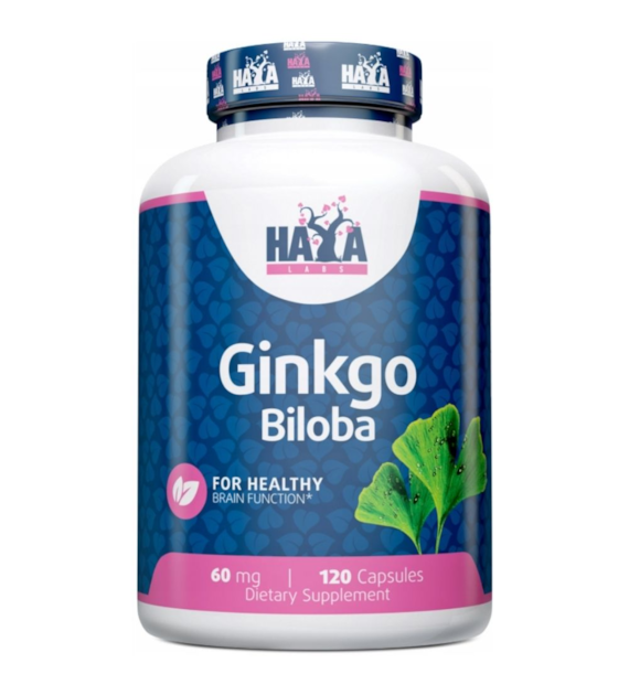Haya Labs Ginkgo Biloba 60 mg - 120 kapsułek