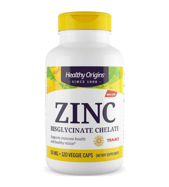 Healthy Origins Cynk, Bisglicynian cynku 50 mg - 120 kapsułek