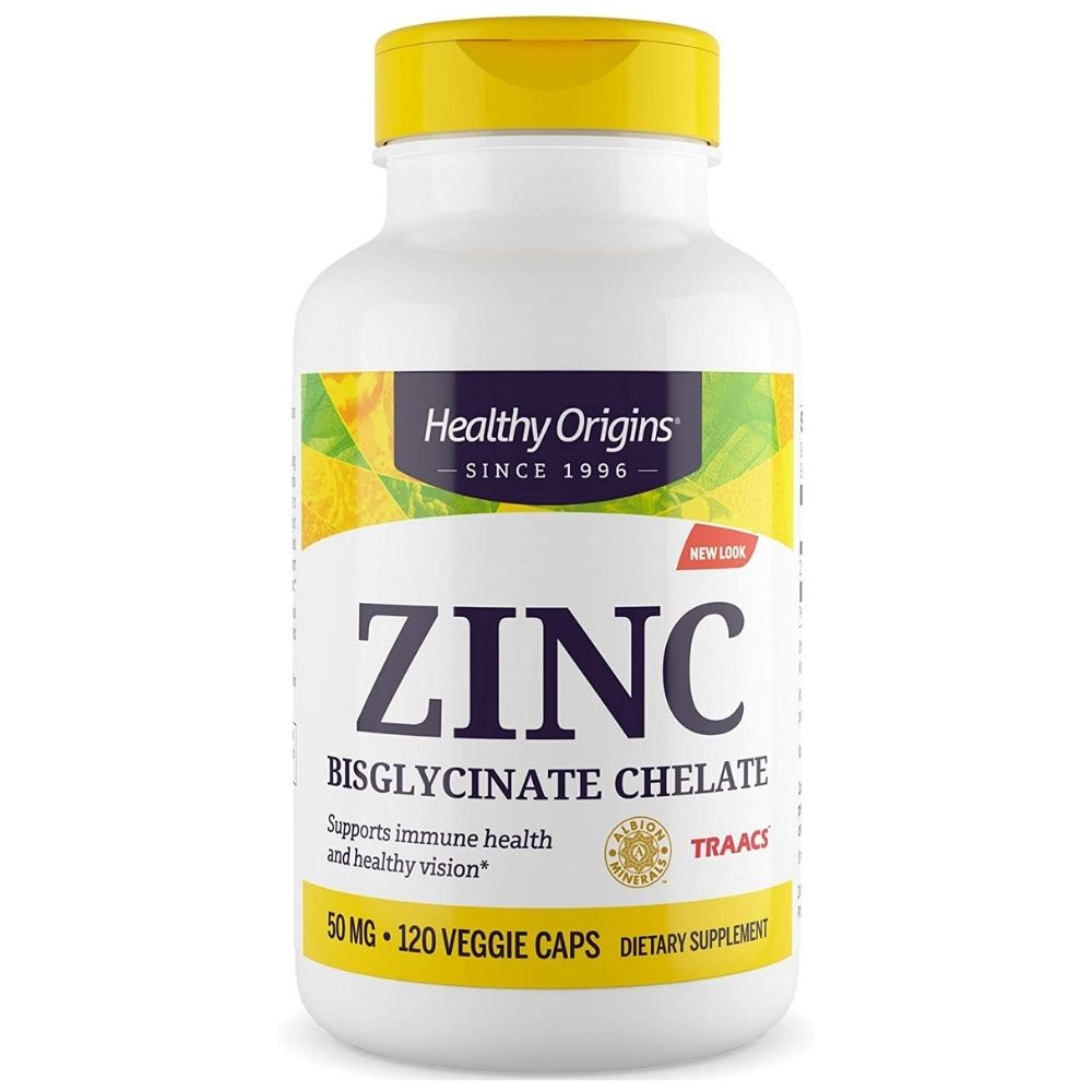 Healthy Origins Cynk, Bisglicynian cynku 50 mg - 120 kapsułek