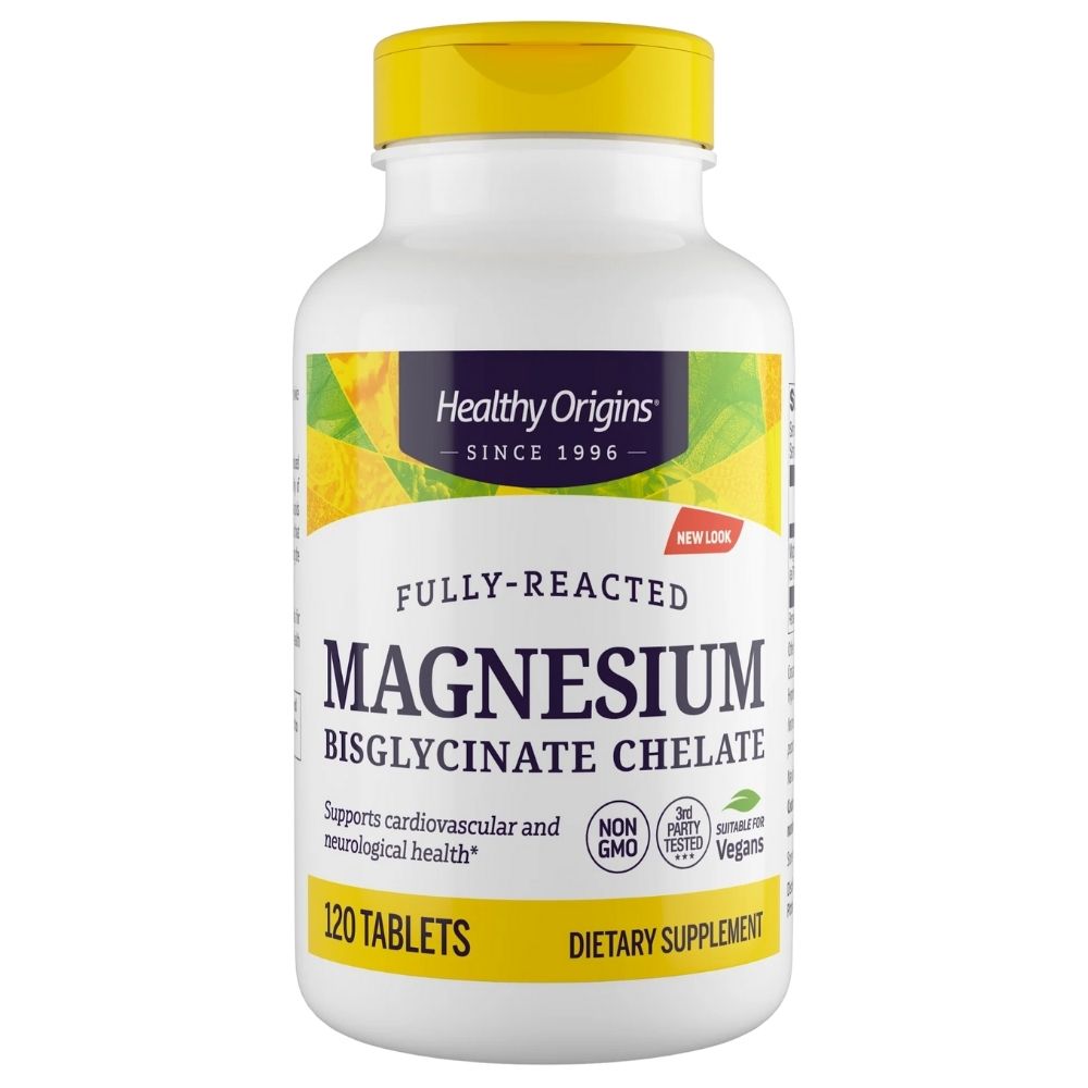 Healthy Origins Magnez, Chelat magnezu 200 mg - 120 tabletek