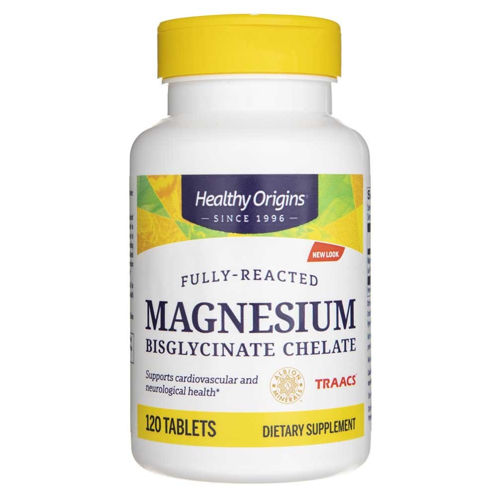 Healthy Origins Magnez Diglycynian Chelat - 120 tabletek