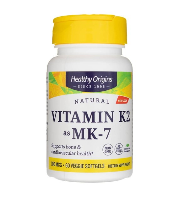 Healthy Origins Vitamin K2 jako MK-7 100 mcg - 60 měkkých gelů