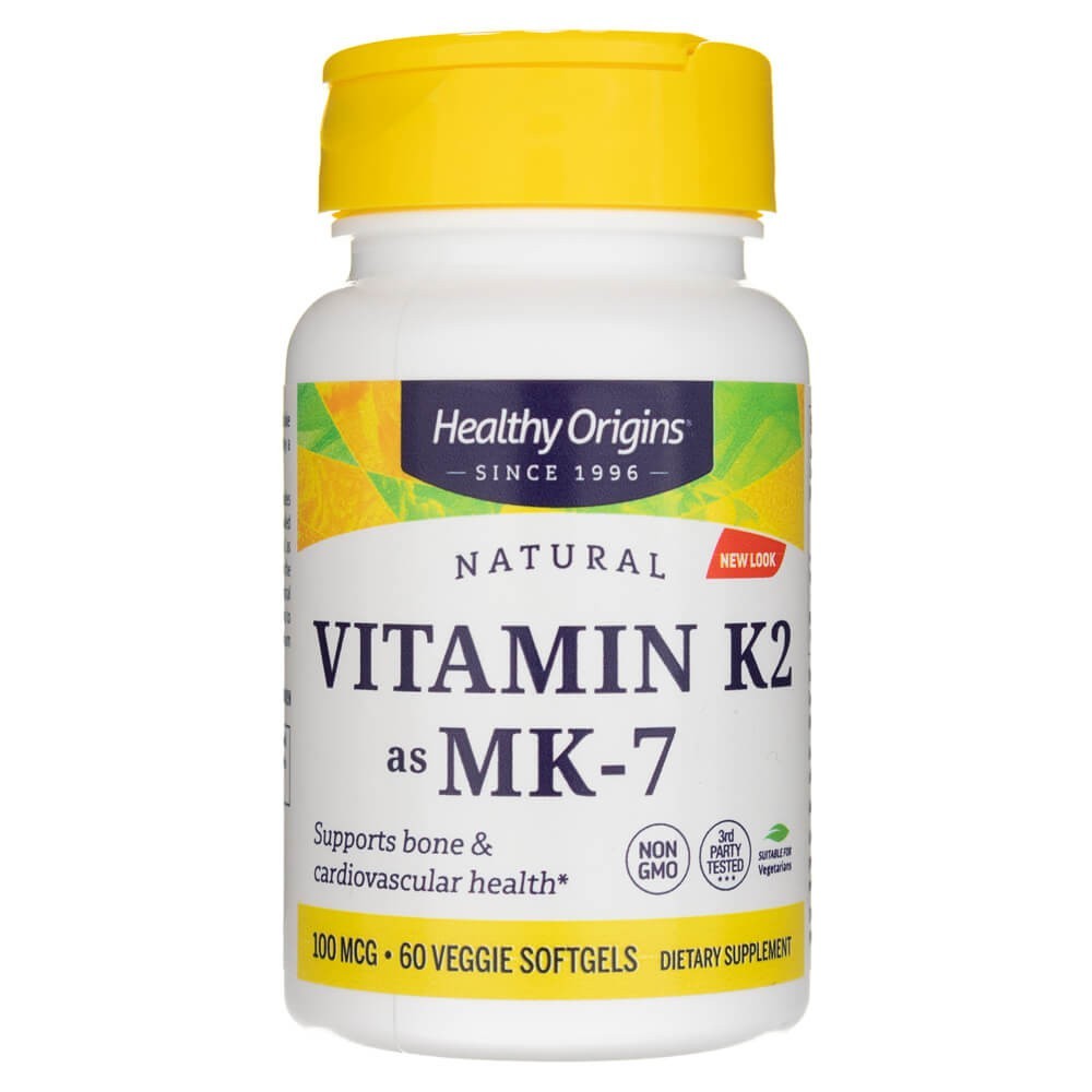 Healthy Origins Vitamin K2 jako MK-7 100 mcg - 60 měkkých gelů