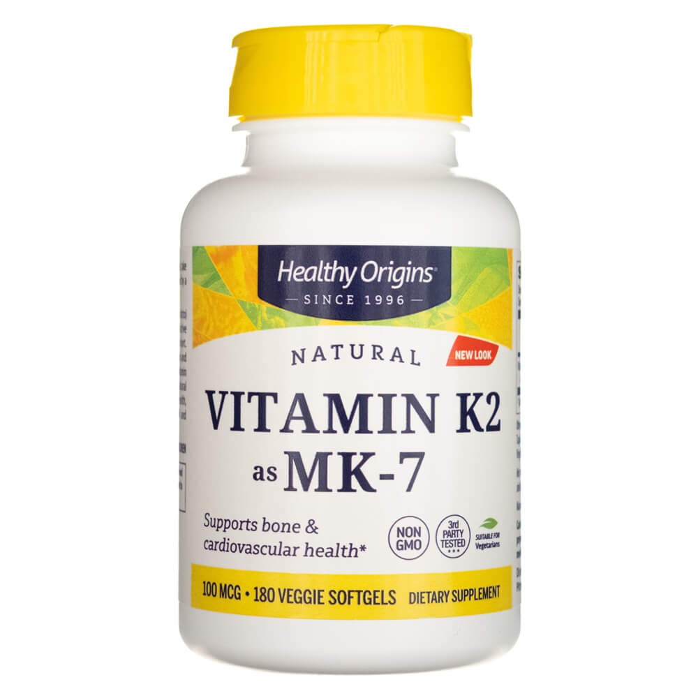 Healthy Origins Vitamin K2 als MK-7 100 mcg - 180 Weichkapseln