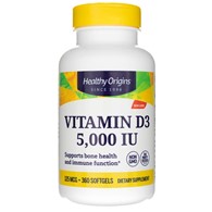Healthy Origins Vitamin D3 5000 IU - 360 Weichkapseln