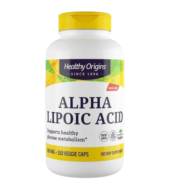 Healthy Origins Kwas Alfa Liponowy (ALA) 600 mg - 150 kapsułek